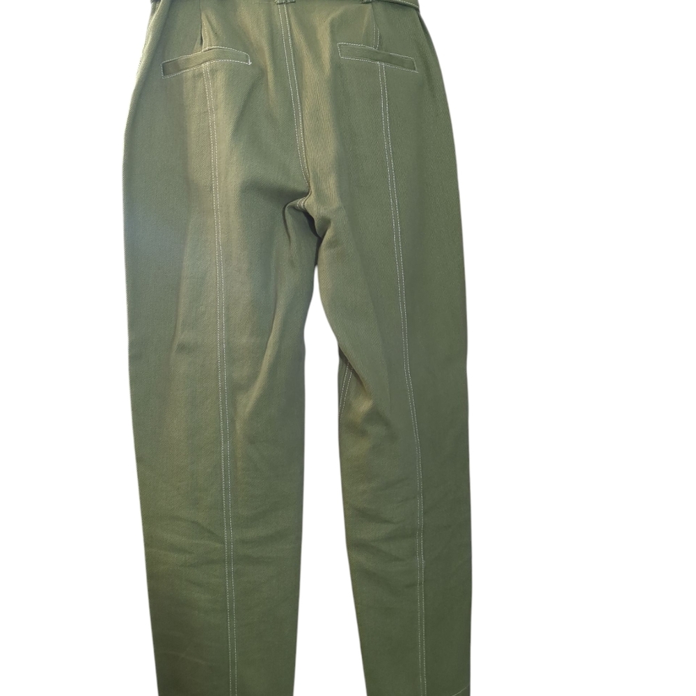 Whiteroom + Cactus Women Olive Green Belted Pants Size Xs - Picture 7 of 10